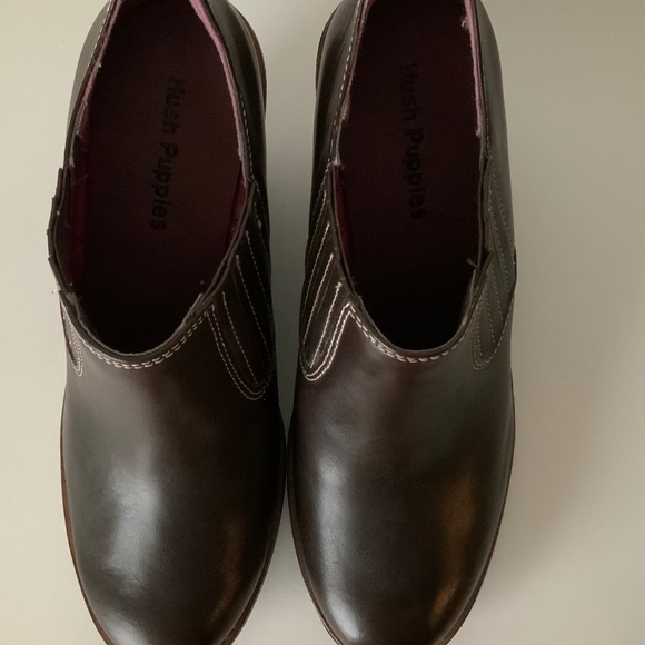 Hush Puppies Cignet Leather Wedge Booties - 8 - Picture 7 of 10